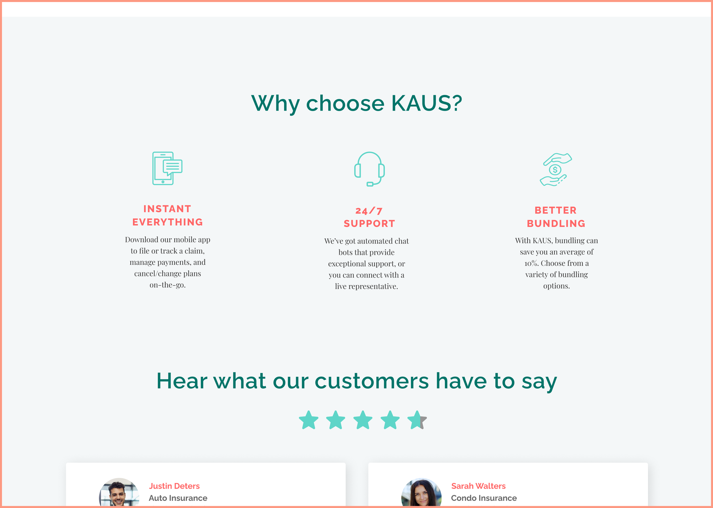 Homepage section